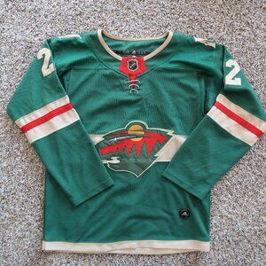MN Wild Adidas Jersey Stitched 22 FIALA NHL Size L/XL